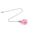 Savagrow 2Pcs Crystal Ice Cracked Ball Ceiling Fan Pull Chains
