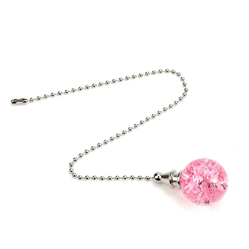 Savagrow 2Pcs Crystal Ice Cracked Ball Ceiling Fan Pull Chains