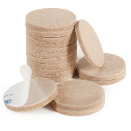 Furniture Pads Floor Protector,18 PCS 50mm Felt Chair Feet Pads 5mm Thick Sliders to Protect Your Wood Floors(Beige)