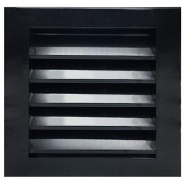 HVAC Premium 12"W x 12"H Aluminum Exterior Gable Louver Vent For Walls & Crawlspace - Weather-Resistant Air Grille With Screen Mesh - Black [Outer Dimensions 13.75"W x 13.75"H]