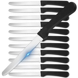 ReaNea Steak Knives Set of 12, Stainless Steel Steak Knife Set, Serrated Steak Knives, Gifts for Home, Restaurant, Parties, Wedding, Camping, Outdoor