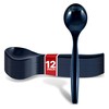 12 Count 10-Inch Disposable Serving Spoons, Black Plastic Serving Spoons