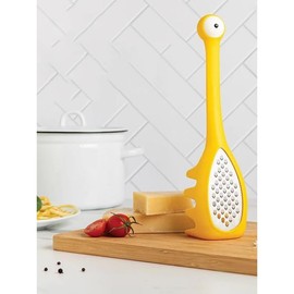 Nessie Kitchen Cheese Grater, Yellow Dinosaur Design, Stainless Steel