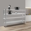 MIMODA Double Overshelf, 2-Tier Stainless Steel Overshelf 12'' x 70''