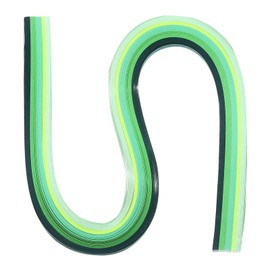 PATIKIL Tiras de papel para quilling arcoíris de 540 x 10 mm, 120 piezas de papel para quilling de origami para manualidades artísticas de bricolaje para Navidad, verde degradado