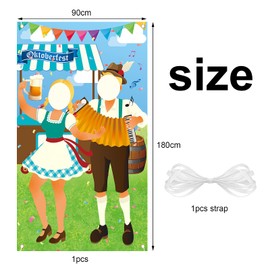 Oktoberfest Party Decorations, 180 x 90 cm Oktoberfest Photo Support, Oktoberfest Photo Prop, Funny Oktoberfest Games Accessories, Oktoberfest Decoration, Oktoberfest Bavarian Party Set Decorations