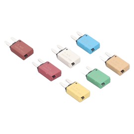 Resettable Fuse Circuit Breaker Kit, 7PCS 5A 7.5A 10A 15A 20A 25A 30A Insert Type Manual Reset Blade Fuse Protector with Overcurrent for Marine Car RV 32VDC