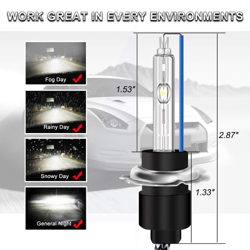 Winpower HID Xenon Bulb x2, H7