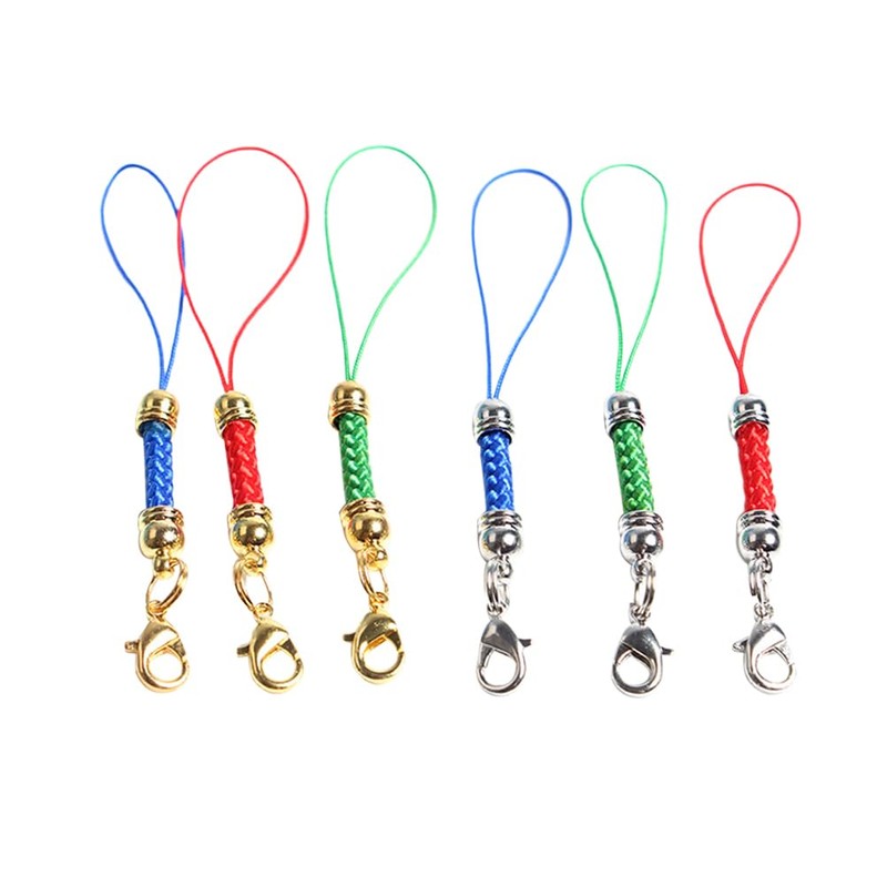 Operitacx 50pcs Keychain String with Lobster Clasps, Phone Charm String