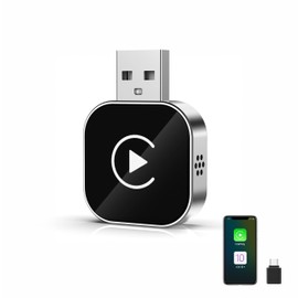 Wireless CarPlay Adapter & Android Auto Dongle 2-in-1 | Fast Stable USB-C/USB Plug and Play | Mini Size | for iOS 10+| Cars 2016+