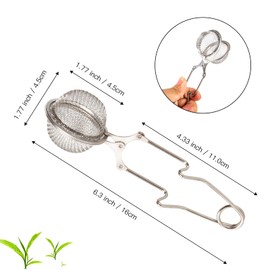 Snap Ball Tea Strainer, Exptolii 2 Pack Stainless Steel Tea Infuser Filter with Handle for Loose Leaf Tea, Spices, Seasonings