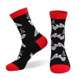 Do Not Disturb I'm Gaming Video Game Socks - Funny Gamer Gifts For Men and Women (Red)