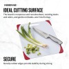 Non-Slip Reversible Cutting Board Poly W/ Handle Dishwasher Safe Kitchen