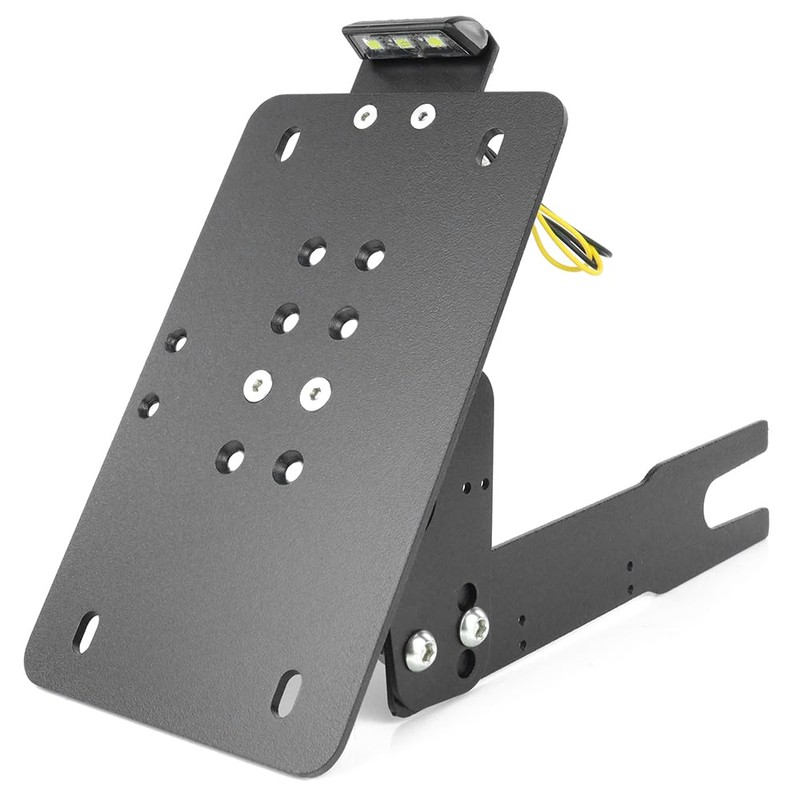 Xitomer Universal Side License Plate Holder Motorcycle License Plate Bracket