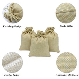 Leeyunbee Pack of 30 13 x 18 cm Gift Bags, Jewellery Bags with Drawstring, Jute Bags, Small Gift Bags for Jewellery, Wedding, Party, Christmas (Primary Colour)