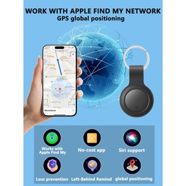 Smart Tag-2 Pack Item Finder Works with Apple Find My (iOS Only) App, Tracking Tags, Luggage tag, Trakcer Tag Locator for Keys, Luggage, Backpack etc. (Not for Android) （Black+White）
