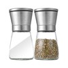 2 Pack Refillable Manual Salt and Pepper Grinder Set, 6oz