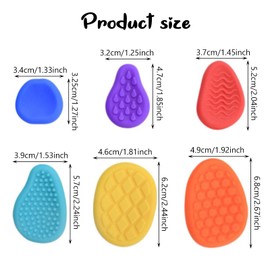 SSKHE 6 Pack Fidget Toys Sensory Stone, Anxiety Relief for Kids Textured Worry Stone, Calming Stress Toys, Sensory Fidget Toys for Kids,Adults