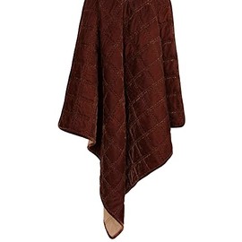 HiEnd Accents - Cobija de felpa de seda sintética Stella, color cobre marrón, 50x60 pulgadas, cobijas suaves y acogedoras de doble puntada, cobijas de