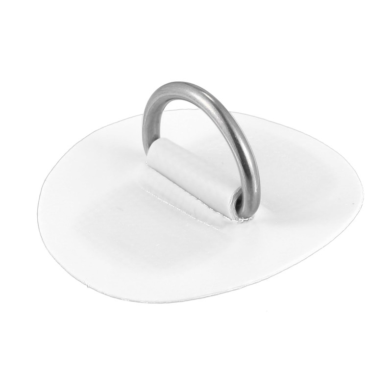 X AUTOHAUX D-Ring Patches PVC Stainless Steel Round D-Ring Pads