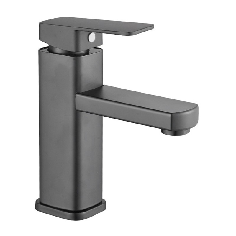 Kitchen Sink Faucet Cold Hot Water Plastic Quadrate Black for