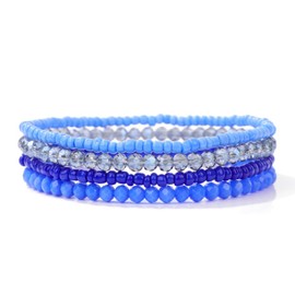 72ore Blue Bracelet Blue Friendship Bracelet Boho Bracelets for Women Beaded Bracelets Braided Bracelets Stackable Bracelets String Bracelet Boho Jewelry