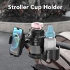 Stroller Cup Holder, Phone Holder Dual Cup Groove Bottle Holder