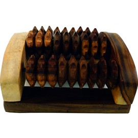 GURU SHOP Foot Massage Roller Model 11, Brown, 6.5 x 16 x 15 cm, Massage Oils and Massage Items