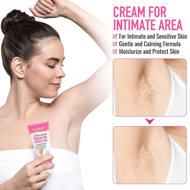 Down Under Hair Removal Cream,Depilatory Cream for Intimate Areas and
