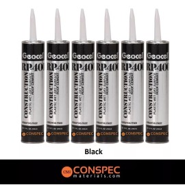 Geocel RP-400 Wet Dry Roof Cement LEAK STOPPER Roof Patch 10-oz BLACK 6-TUBES