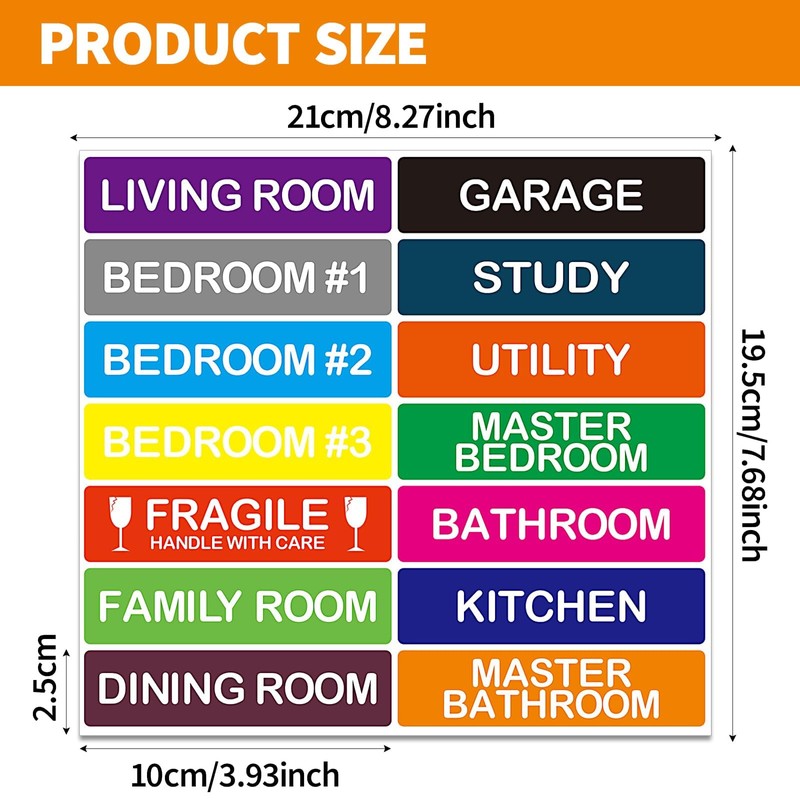 140 Pcs Large Home Moving Labels for Boxe, Labels Sticker,