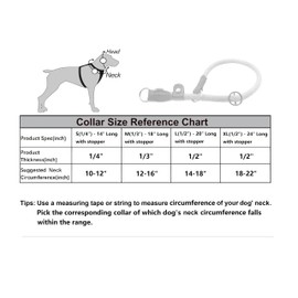 Aiminto Braided Rope Collar, Training Dog Collar, Round Martingale Collar, Slip Collar with Adjustable Stopper and Slidable Stop Ring - Ideal for Large Dogs (L(12mm) - 50cm Long, Dark Green)