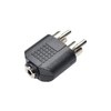 Adaptador RCA Jack 3.5mm Hembra a 2 Plug Macho para