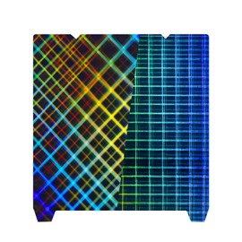 IdeaFormer Rainbow Mesh+Plaid PES Pressure Plate for Creality K1/K1C/K1 SE/Ender 5 S1/Ender 3 S1 Pro/Ender 3 S1/Ender 3 V3 SE/KE, Spring Steel PES Spring Steel Plate K1C Build Plate 235 x 235 cm