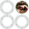 3Pack Christmas Wire Wreath Rings 12 inch Metal Wreath Frame,Green