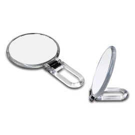 Danielle Creations 5.5-Inch Folding 2-Sided Hand Mirror, 10x Magnification, Acrylic