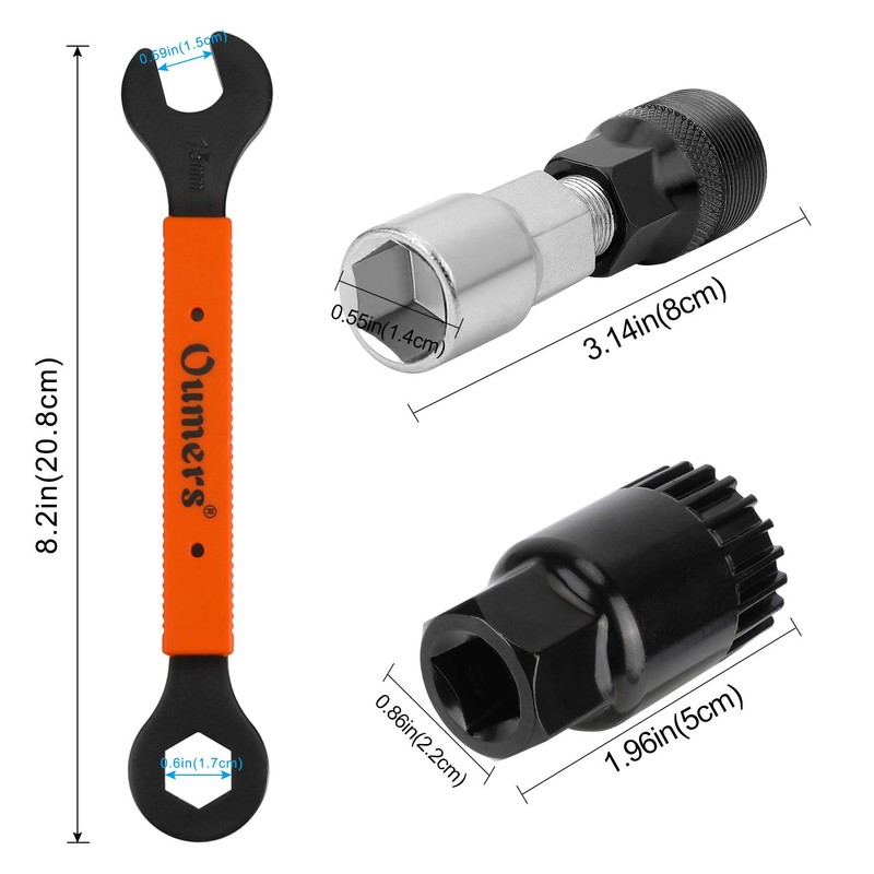 Oumers Bike Crank Puller Tool Set, Bike Crank Extractor Bike