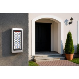 Door Access Control Keypad, Stainless Steel Outdoor IP68 Waterproof, 2000 Users, Wiegand 26-bit Input / Output, Tuya App Remote Control, RFID Card & PIN Code Entry, Doorbell Button
