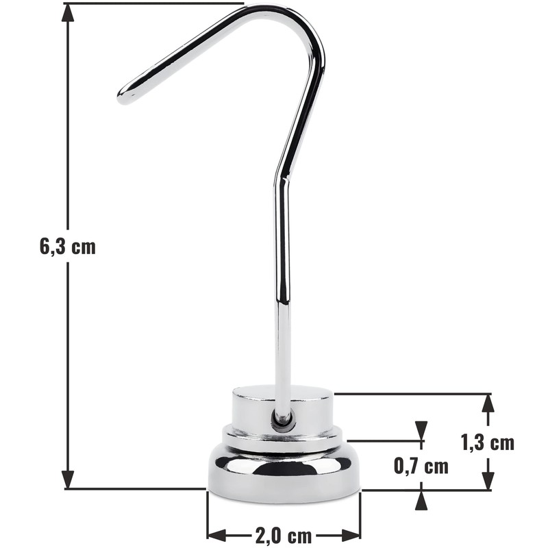Sensei Pack of 4 Neodymium Magnets with Rotating Hook Diameter