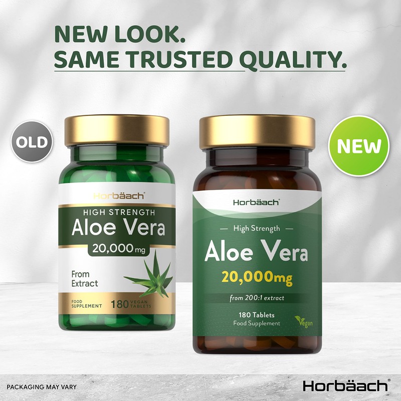 Aloe Vera Tablets | High Strength 20000mg | 180 Count