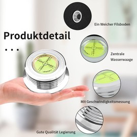 Tertullus Record Player Disc Record Weight, 60 Hz Record Stabiliser Support Weight, Plate Clamp LP Disc Stabiliser Turntable with Spirit Level for LP Vinyl Turntable (Silver)