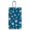 Snowflakes on Blue Tile Pattern Luggage Card Suitcase Carry-On ID