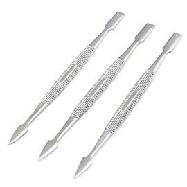 OdontoMed2011® Lot Of 3 Professional Nail Cuticle Pusher Chrome Plated Stainless Steel DM