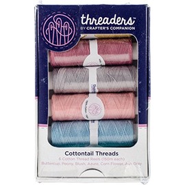 Crafter's Companion Cottontail 6/Pkg Threaders Thread Box Assortment 150m