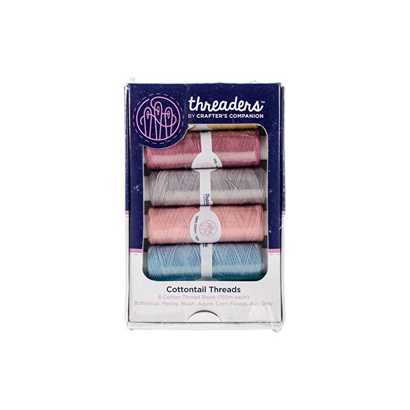 Crafter's Companion Cottontail 6/Pkg Threaders Thread Box Assortment 150m