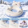 34.3 Inch Inflatable Snow Tube with Backrest and Handles, Thickened