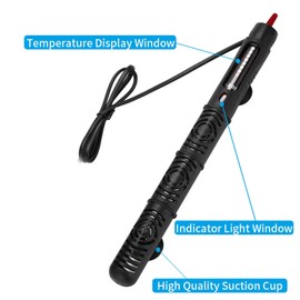 Fish Tank Heater Guard, Detachable 6 Sections Aquarium Heating Rod Sleeve Aquarium Heater Protective Cover with Suction Cups