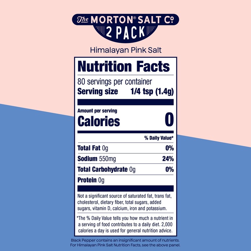 Morton Himalayan Pink Salt (4 oz) & McCormick Ground Pepper