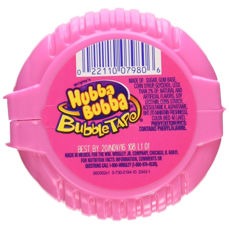 Hubba Bubba Bubble Gum Tape, Awesome Original, 2-Ounce Tapes (Pack