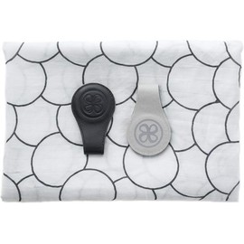 2 STK Cloby Swaddle Magnet Clips Leather 2 farbig Rear Canvas Grey Fixed Your Sunscreen AM Pram - Black Leather Incl. Blanket